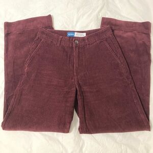 Old Navy Women's Corduroy Wide Leg Pants in Burgundy